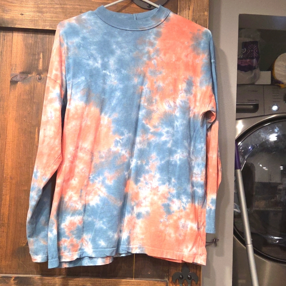 We The Free People Be Free Tie Dye Tee in Blue Combo Size XS
